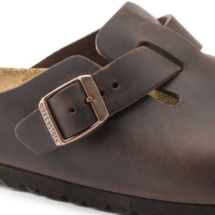 Uniseks plačios odinės klumpės Birkenstock Boston