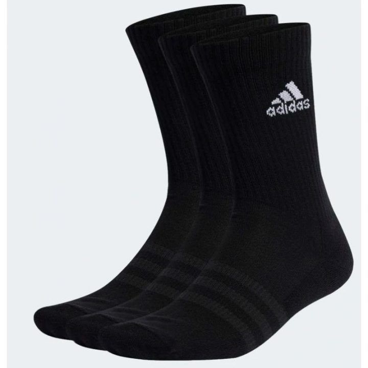 Medvilninės kojinės su amortizacija adidas Cushioned Crew, 3 poros, juodos