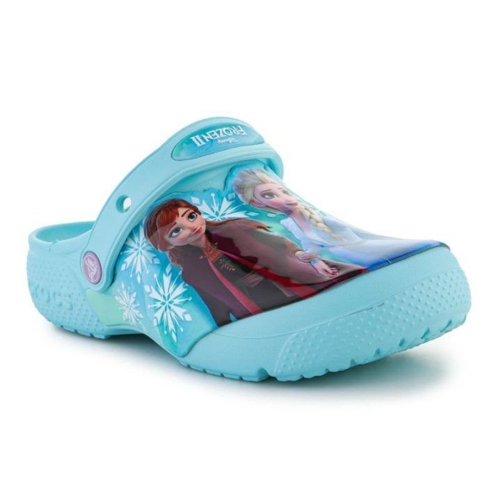Vaikiškos klumpės su Frozen II motyvu Crocs, žydros