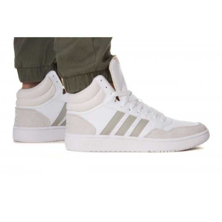 Vyriški sportbačiai adidas Hoops 3.0 Mid, balti