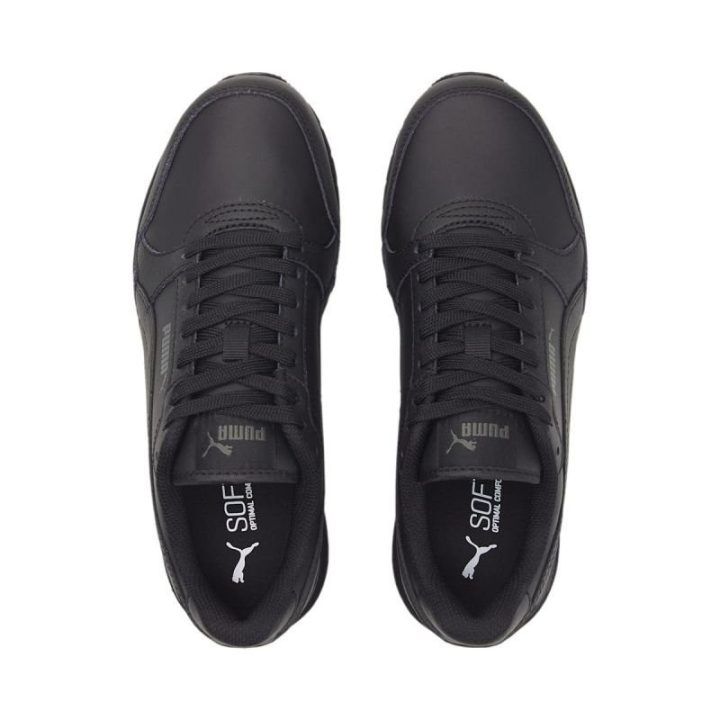 Vaikiški sportbačiai su raišteliais Puma St Runner v3 L, juodi