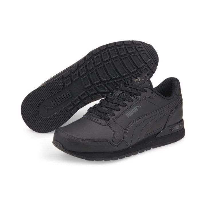 Vaikiški sportbačiai su raišteliais Puma St Runner v3 L, juodi