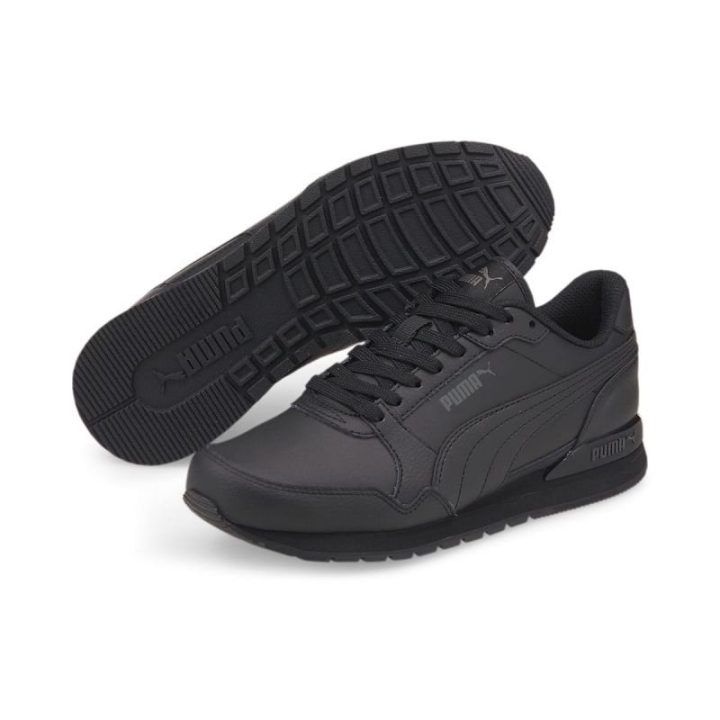 Vaikiški sportbačiai su raišteliais Puma St Runner v3 L, juodi