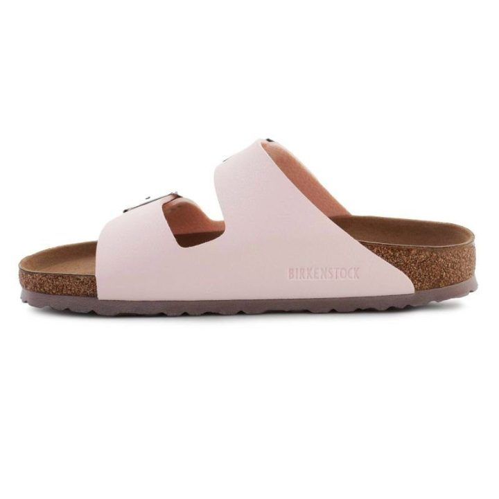 Moteriškos šlepetės su lipukais Birkenstock Arizona, šviesiai rožinės