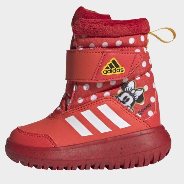 Vaikiški žieminiai batai adidas Winterplay su Minnie Mouse, raudoni