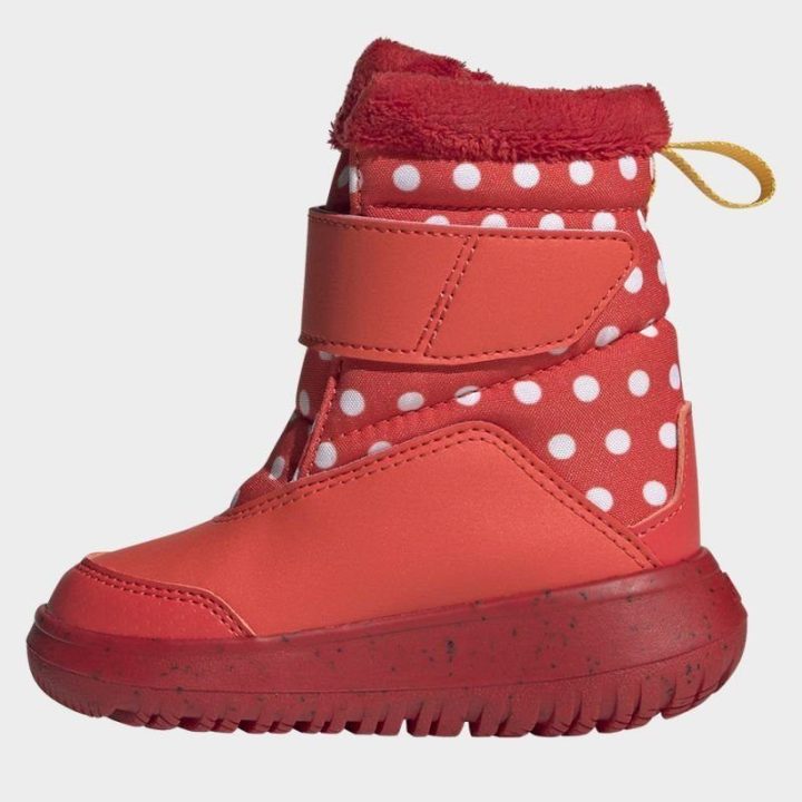 Vaikiški žieminiai batai adidas Winterplay su Minnie Mouse, raudoni