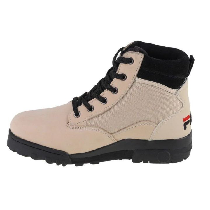 Moteriški odiniai sportbačiai Fila Grunge II Mid, smėlio ir juodi