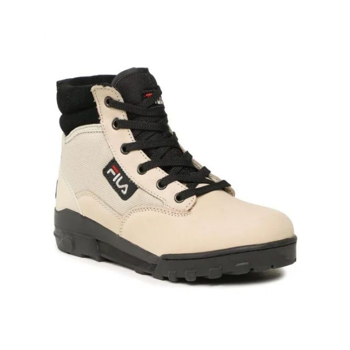 Moteriški odiniai sportbačiai Fila Grunge II Mid, smėlio ir juodi