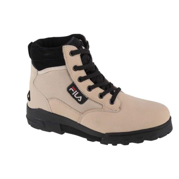 Moteriški odiniai sportbačiai Fila Grunge II Mid, smėlio ir juodi