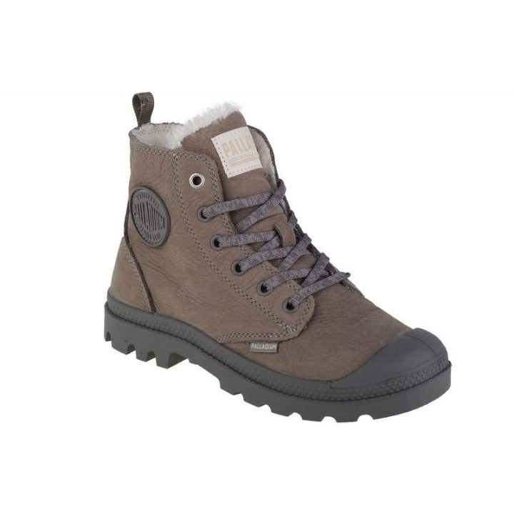Moteriški auliniai batai Palladium Pampa Hi Zip WL, pilki