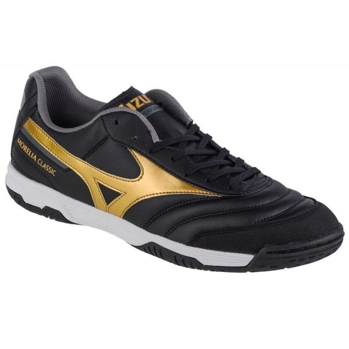 Vyriški salės bateliai Mizuno Morelia Sala Classic, juodi ir auksiniai