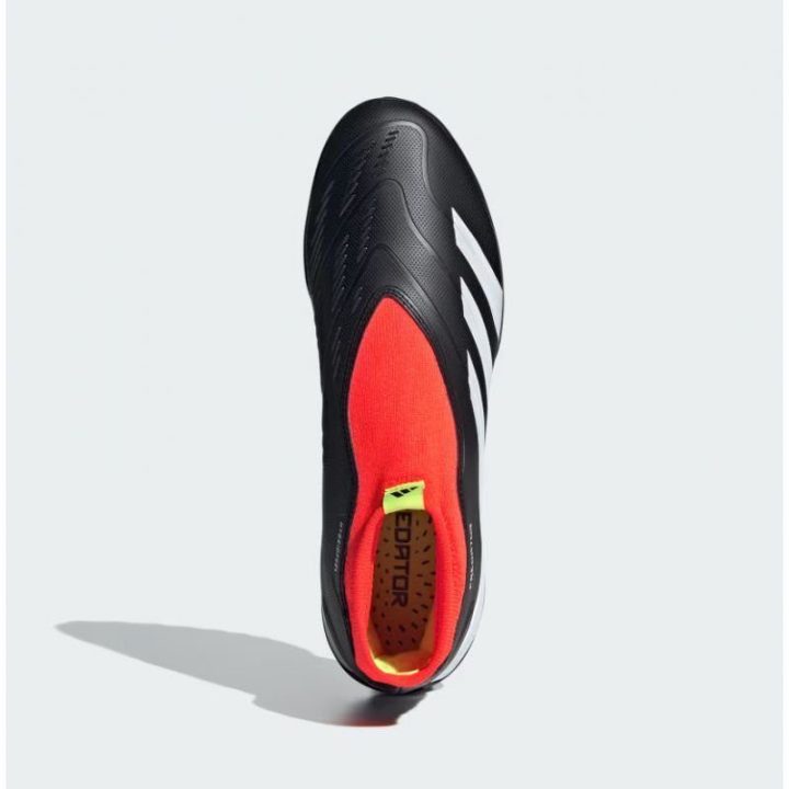 Vaikiški futbolo bateliai be raištelių adidas Predator League, juodi, raudoni ir balti