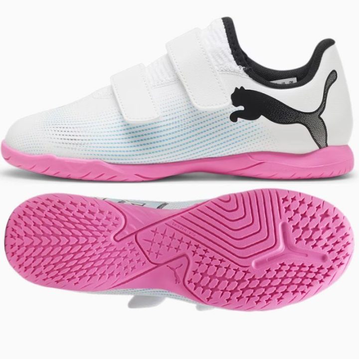 Vaikiški futbolo bateliai su lipukais Puma Future 7 Play IT, balti