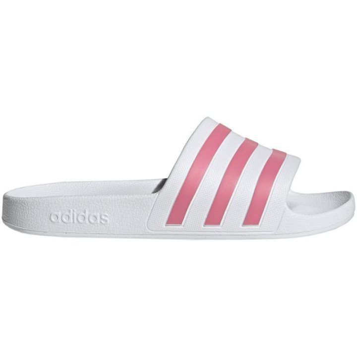 Moteriškos šlepetės adidas Adilette Aqua, baltos ir rožinės