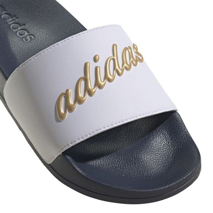 Moteriškos šlepetės adidas Adilette Shower, baltos ir tamsiai mėlynos