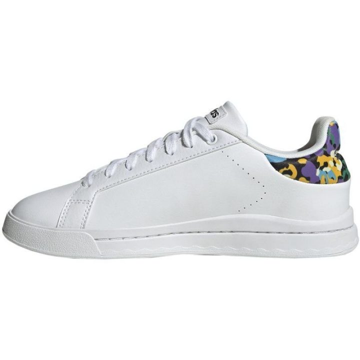 Moteriški sportbačiai su raišteliais adidas Court Silk, balti