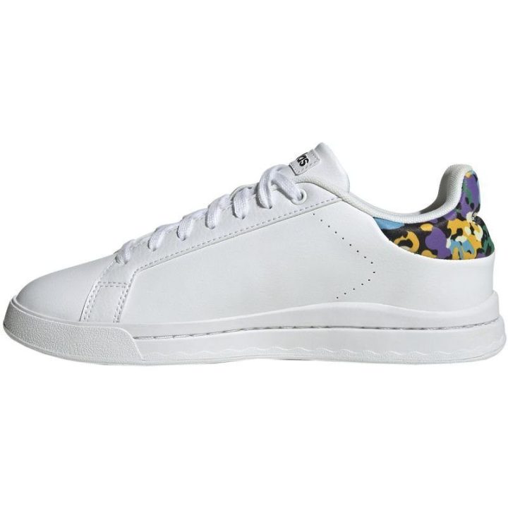 Moteriški sportbačiai su raišteliais adidas Court Silk, balti