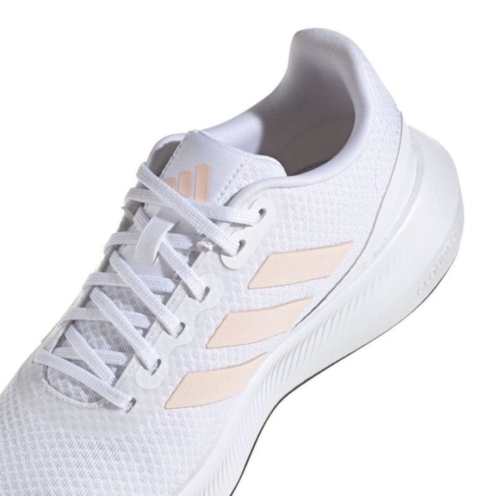 Moteriški bėgimo bateliai su raišteliais adidas Runfalcon 3, balti
