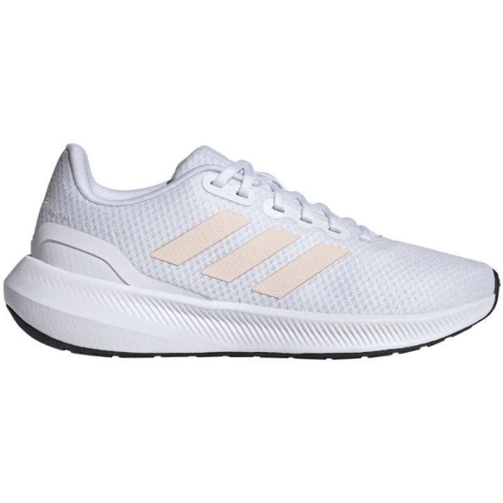 Moteriški bėgimo bateliai su raišteliais adidas Runfalcon 3, balti