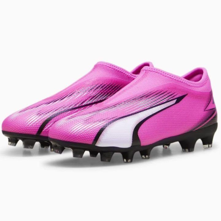 Vaikiški futbolo bateliai Puma Ultra Match LL, FG/AG, rožiniai