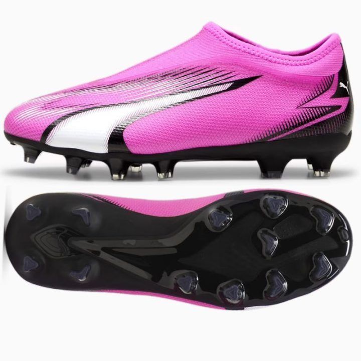 Vaikiški futbolo bateliai Puma Ultra Match LL, FG/AG, rožiniai