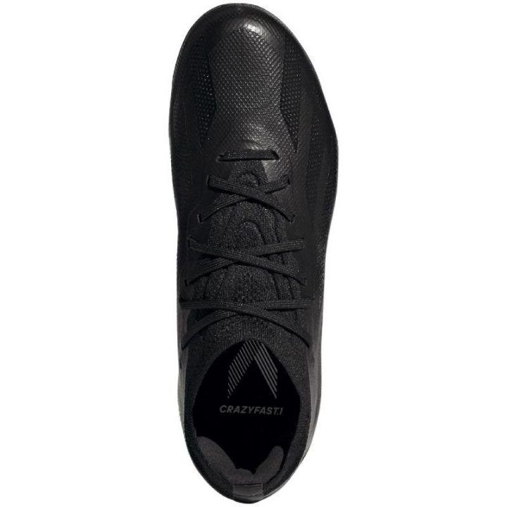 Vaikiški futbolo bateliai adidas X Crazyfast.1 FG, juodi