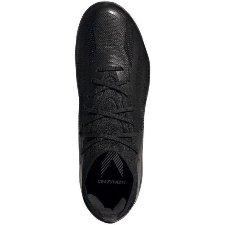 Vaikiški futbolo bateliai adidas X Crazyfast.1 FG, juodi