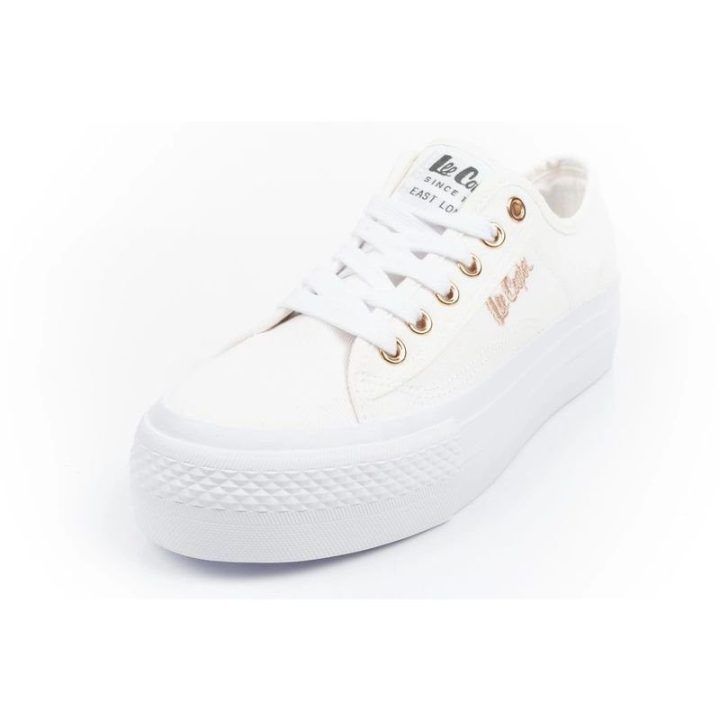 Moteriški sportbačiai su 3,5 cm aukščio padu Lee Cooper, balti