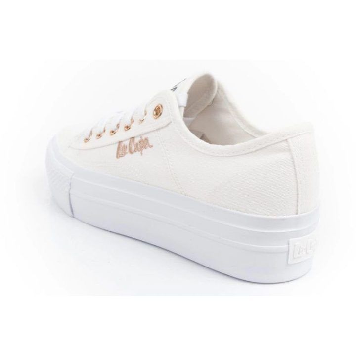 Moteriški sportbačiai su 3,5 cm aukščio padu Lee Cooper, balti