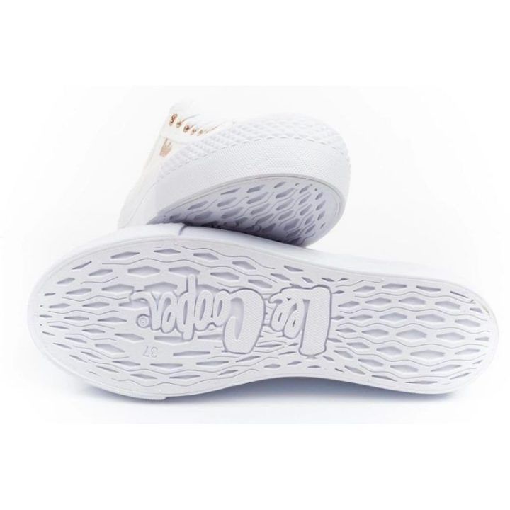 Moteriški sportbačiai su 3,5 cm aukščio padu Lee Cooper, balti