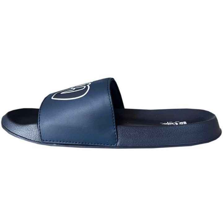 Vyriškos vasarinės šlepetės Lee Cooper, tamsiai mėlynos ir baltos