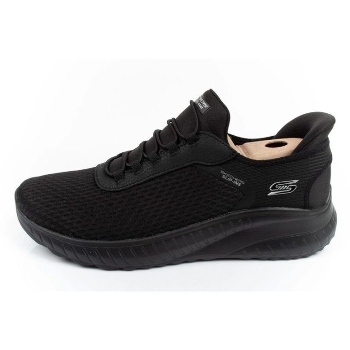 Moteriški sportbačiai Skechers Bobs Squad Slip-ins, juodi