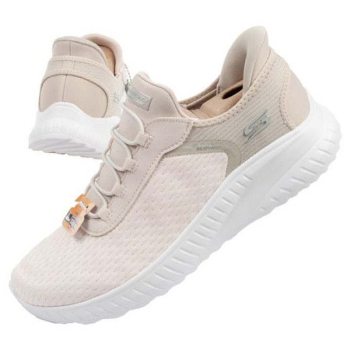 Moteriški sportbačiai Skechers Bobs Squad Slip-ins, smėlio