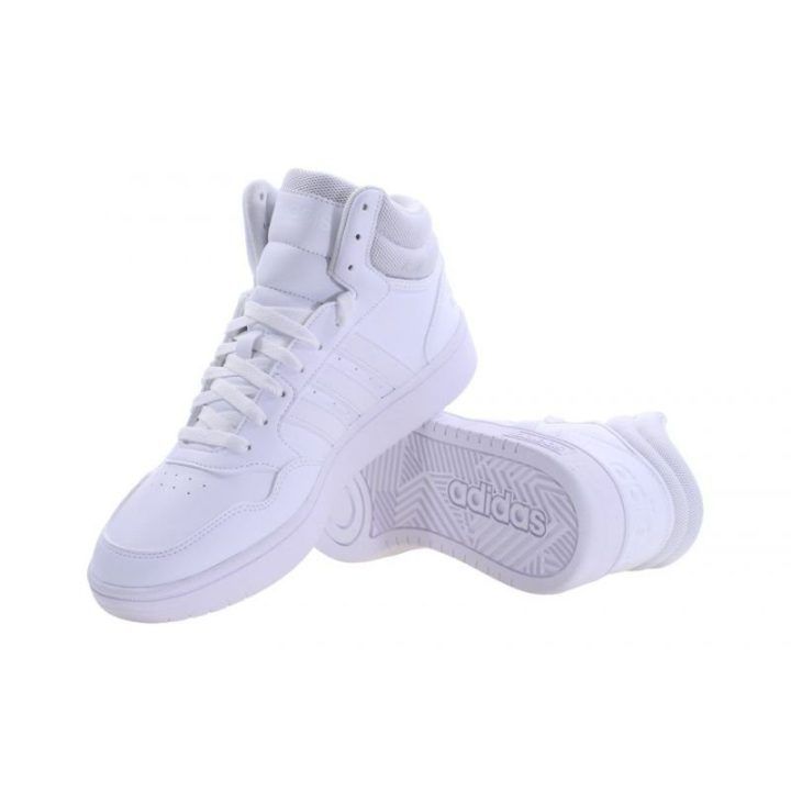 Vyriški sportbačiai aukštu auliuku adidas Hoops 3.0, balti