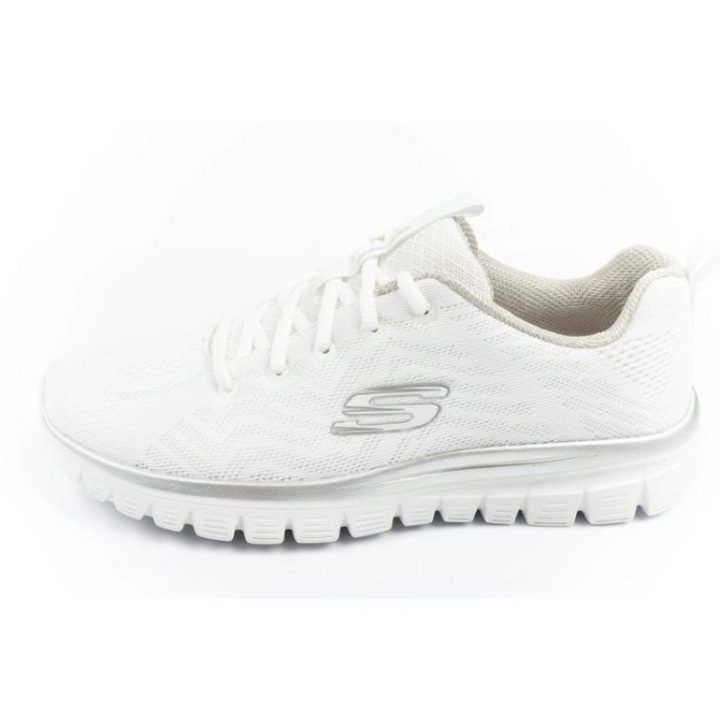 Moteriški sportbačiai su Memory Foam vidpadžiu Skechers, balti