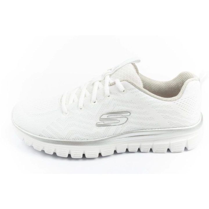 Moteriški sportbačiai su Memory Foam vidpadžiu Skechers, balti