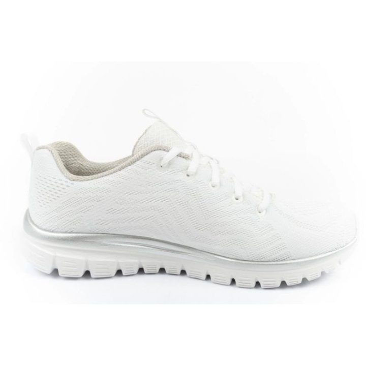 Moteriški sportbačiai su Memory Foam vidpadžiu Skechers, balti