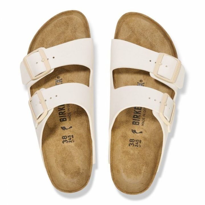 Moteriškos šlepetės su dviem dirželiais Birkenstock Arizona, baltos