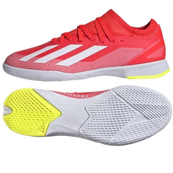 Vaikiški salės futbolo bateliai adidas X Crazyfast League IN, raudoni