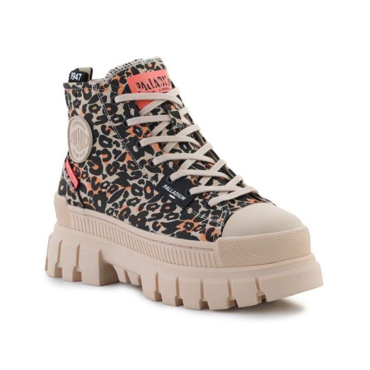 Moteriški aulinukai Palladium Revolt Hi Wild, smėlio ir įvairiaspalviai