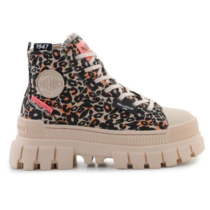 Moteriški aulinukai Palladium Revolt Hi Wild, smėlio ir įvairiaspalviai