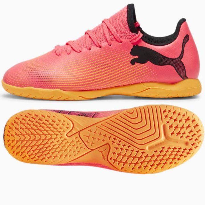 Vaikiški salės futbolo bateliai Puma Future 7 Play IT, rožiniai