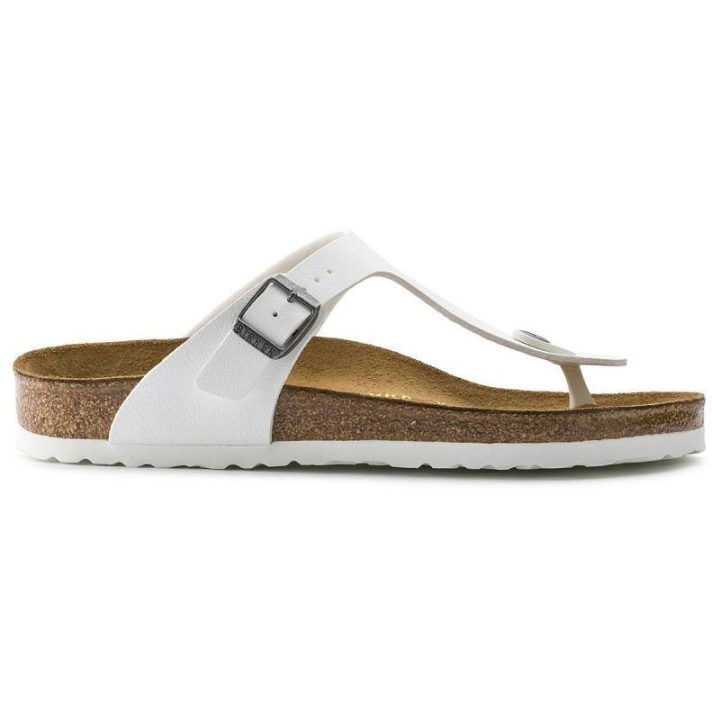 Moteriškos šlepetės per pirštą su metalizuota apdaila Birkenstock Gizeh