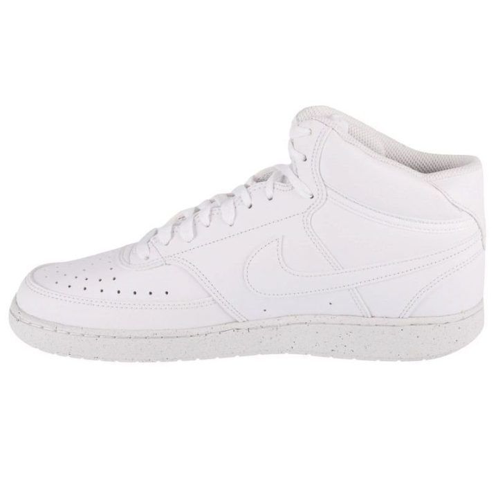 Vyriški sportbačiai aukštu auliuku Nike Court Vision Mid, balti