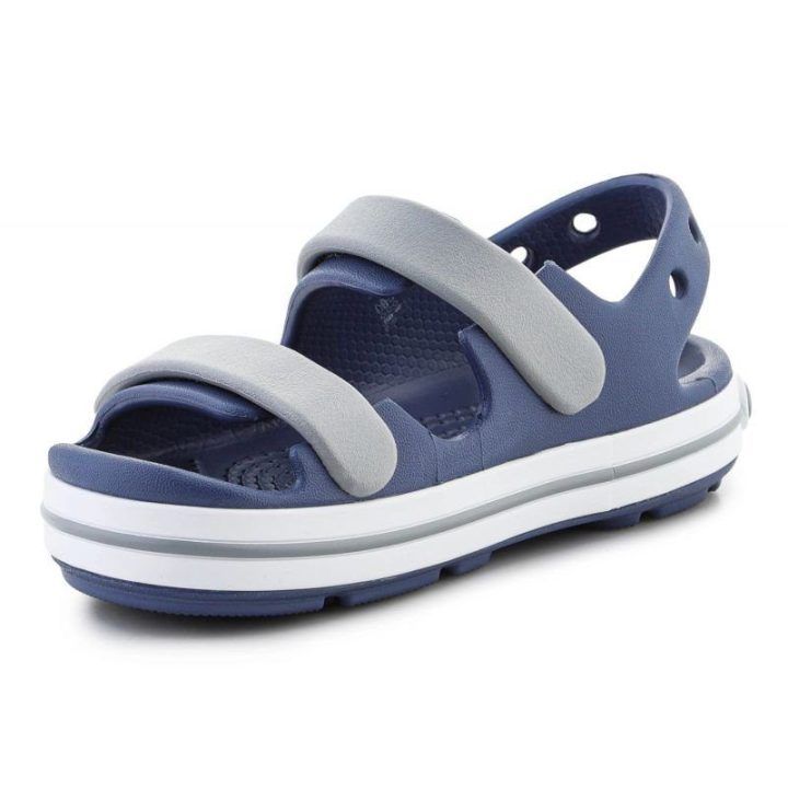 Vaikiškos basutės su lipukais Crocs Crocband Cruiser, tamsiai mėlynos
