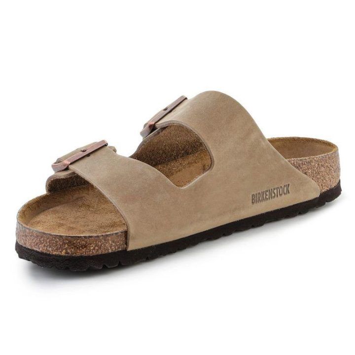 Vyriškos odinės šlepetės Birkenstock Arizona BS, tabako rudos