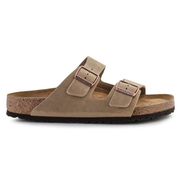 Vyriškos odinės šlepetės Birkenstock Arizona BS, tabako rudos