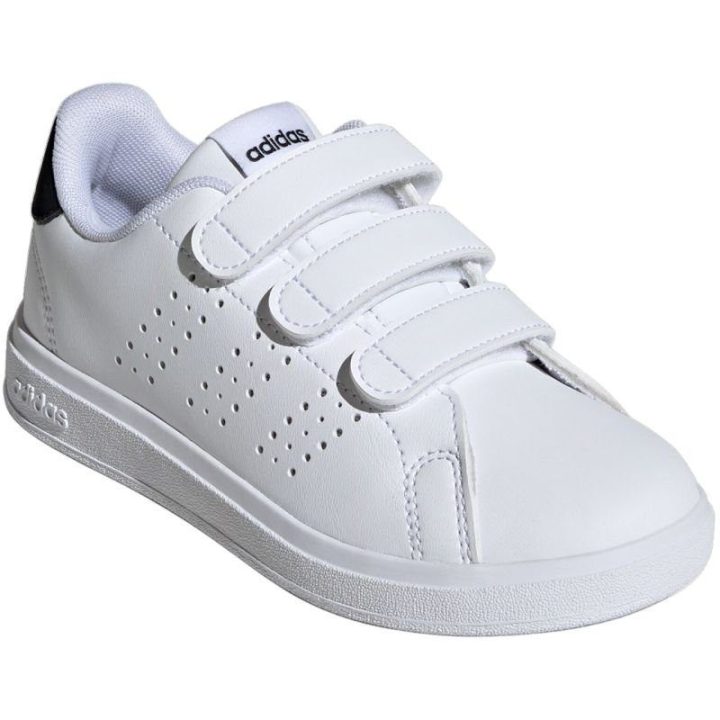 Vaikiški sportbačiai su perforacijomis adidas Advantage Base 2.0, balti