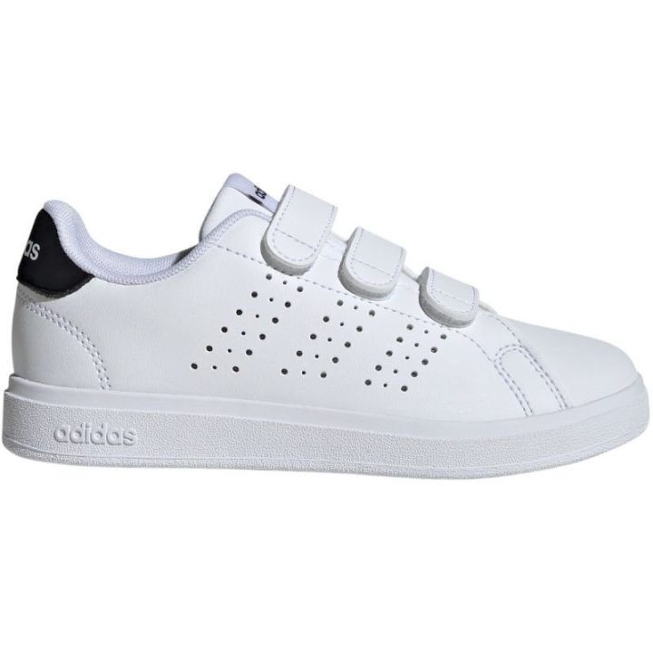 Vaikiški sportbačiai su perforacijomis adidas Advantage Base 2.0, balti