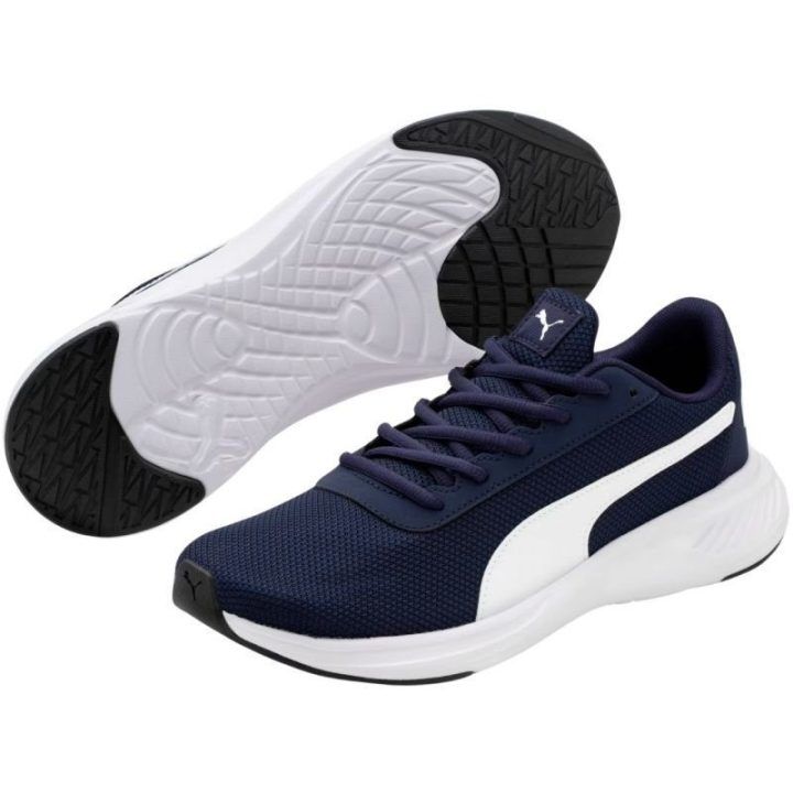 Vyriški bėgimo bateliai Puma Night Runner V2, tamsiai mėlyni ir balti